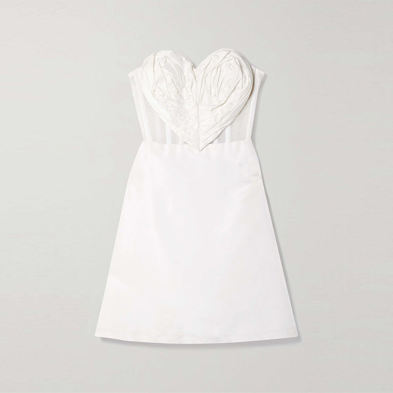 Strapless Sleeveless Heart Mini Dress ZNSBA741