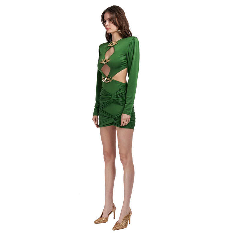 Green Bodycon Dress ZNSBA846 2
