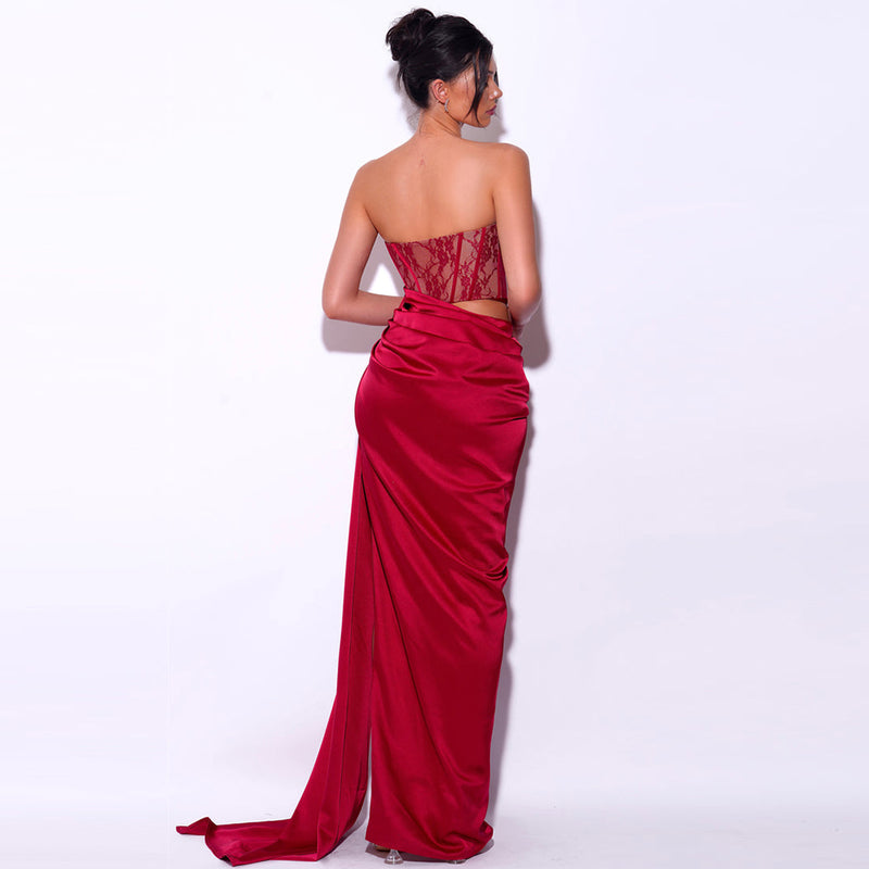Red Bodycon Dress ZNSBA873 3