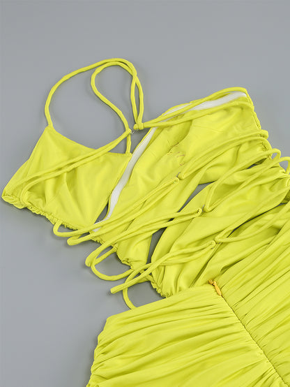 Strappy Sleeveless High Slit Dress ZNSBA919