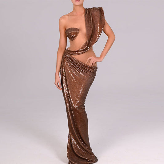 Brown Dress ZNSBA996