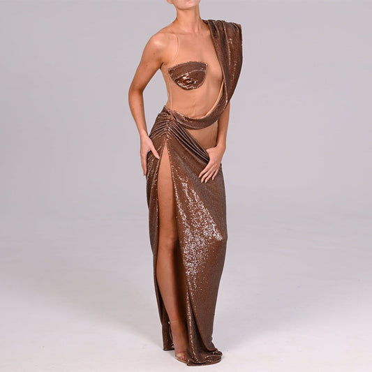 Brown Dress ZNSBA996