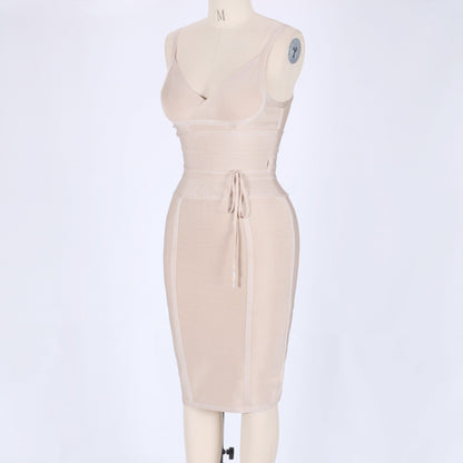 Strappy Sleeveless Midi Bandage Dress HJ448 32 in wolddress