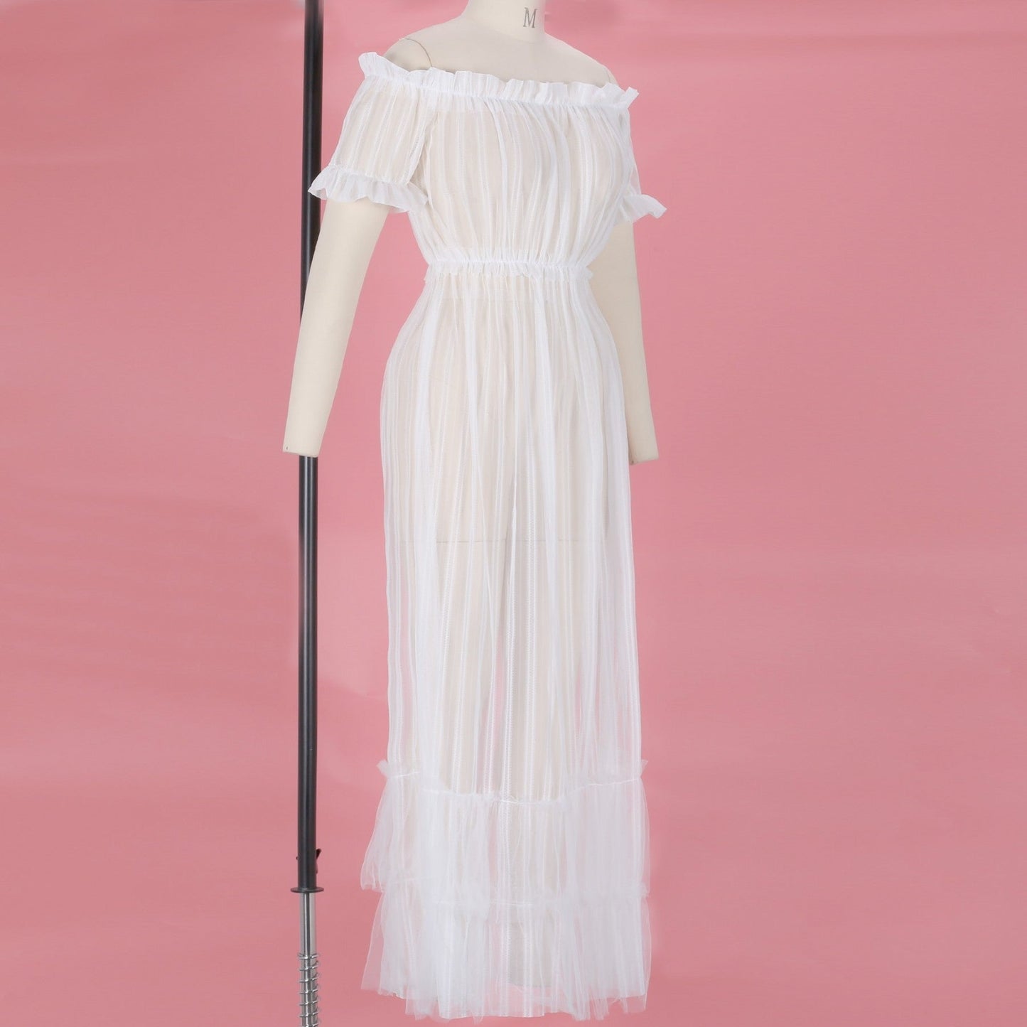 Off Shoulder Short Sleeve Lace Maxi Bodycon Dress K1962 7 in wolddress