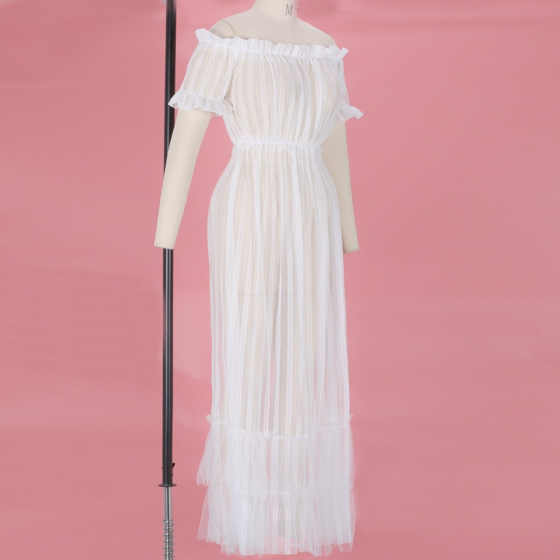 Off Shoulder Short Sleeve Lace Maxi Bodycon Dress K1962 7 in wolddress