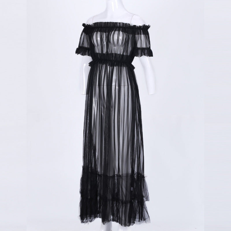 Off Shoulder Short Sleeve Lace Maxi Bodycon Dress K1962 3 in wolddress