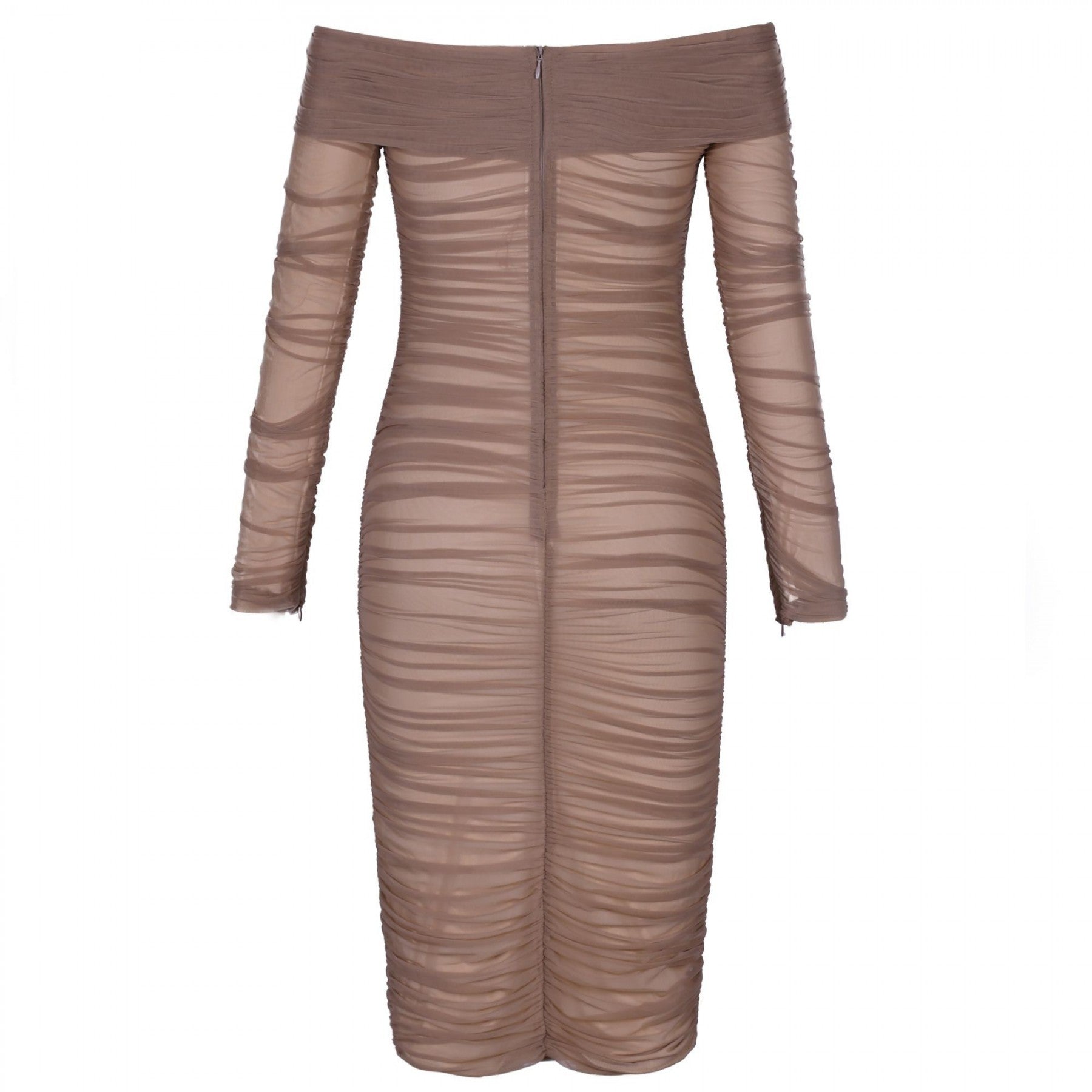 Off Shoulder Long Sleeve Ruched Mini Bodycon Dress FSP19054 7 in wolddress