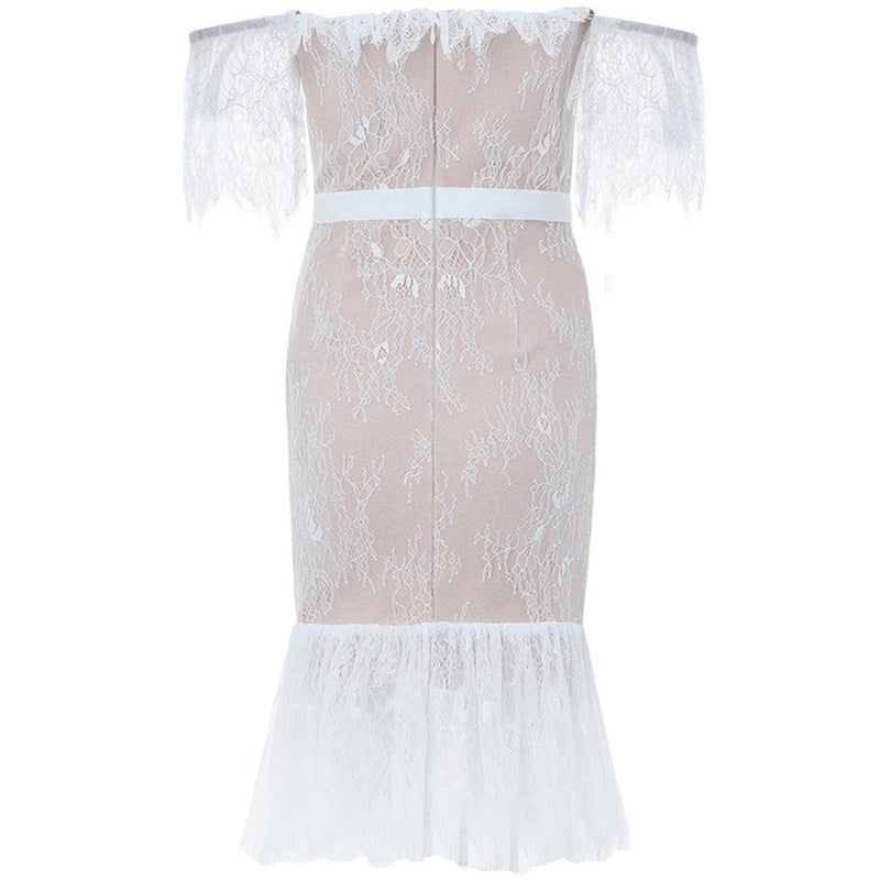 Off Shoulder Short Sleeve Lace Mini Bandage Dress HB07052 3 in wolddress
