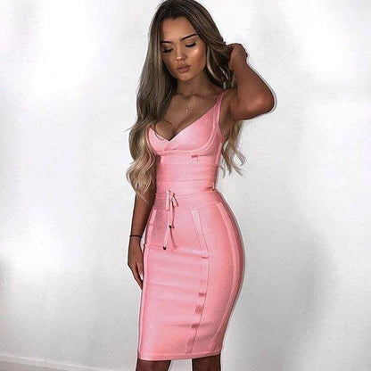 Strappy Sleeveless Midi Bandage Dress HJ448 19 in wolddress