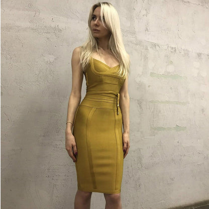 Strappy Sleeveless Midi Bandage Dress HJ448 2 in wolddress