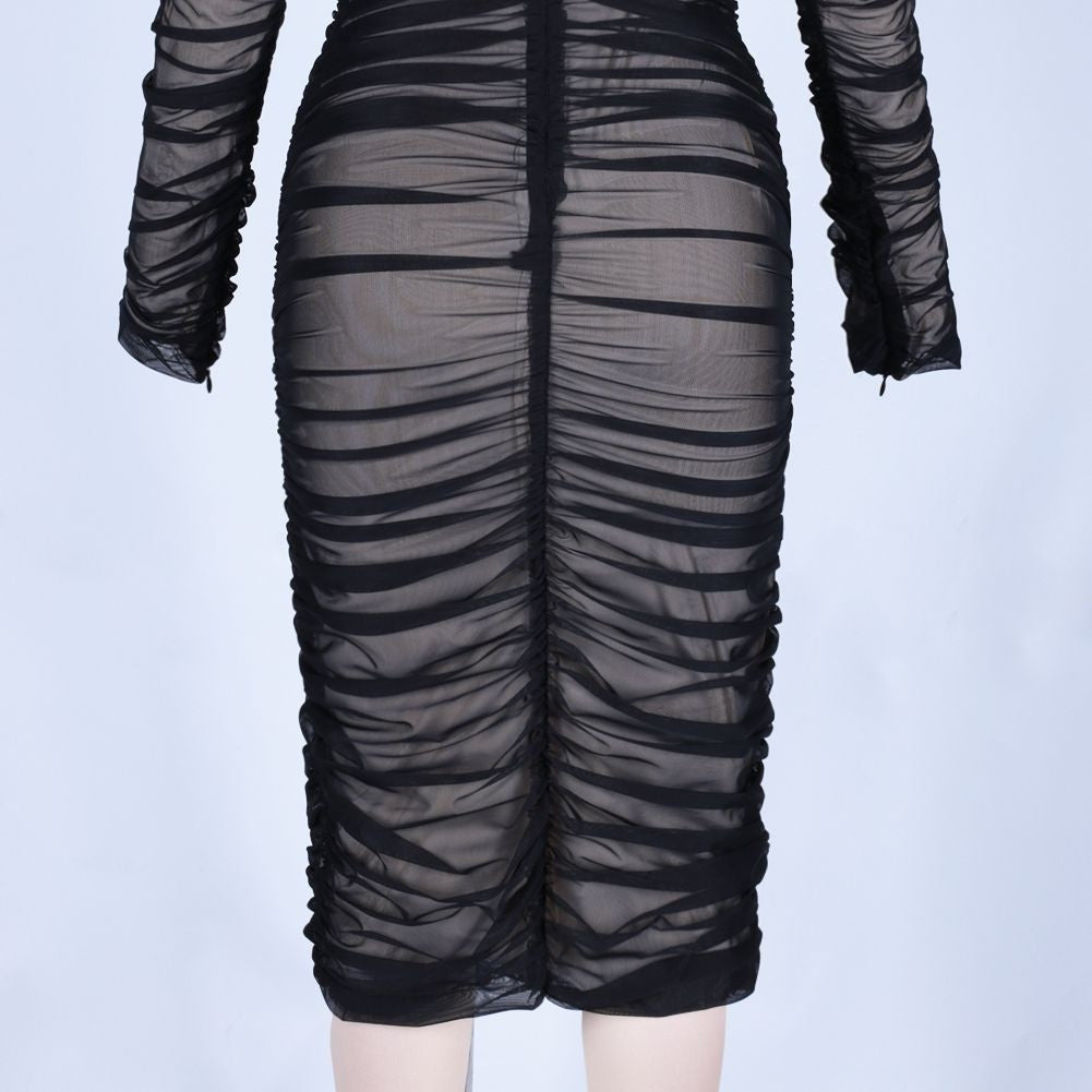 Off Shoulder Long Sleeve Ruched Mini Bodycon Dress FSP19054 16 in wolddress