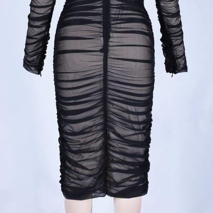 Off Shoulder Long Sleeve Ruched Mini Bodycon Dress FSP19054 16 in wolddress