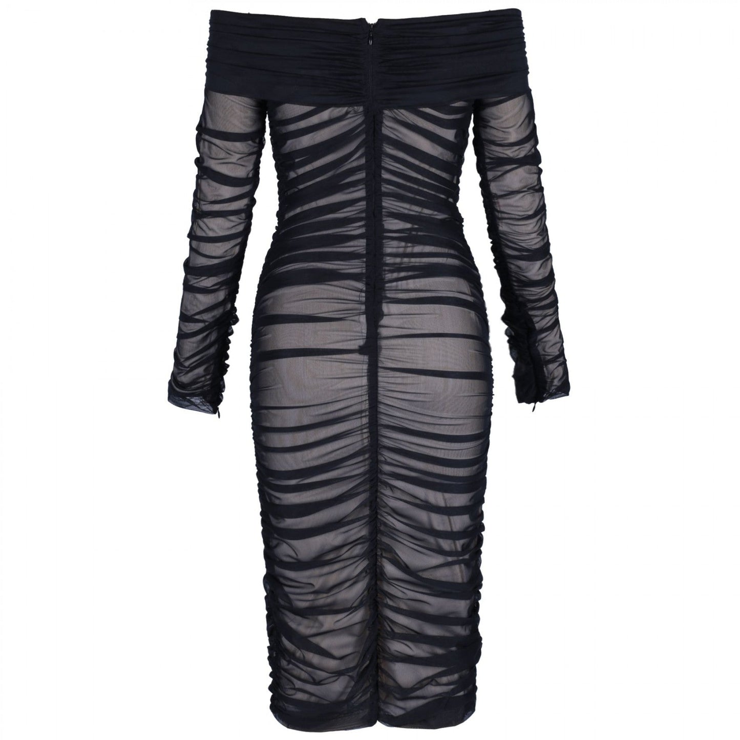 Off Shoulder Long Sleeve Ruched Mini Bodycon Dress FSP19054 12 in wolddress