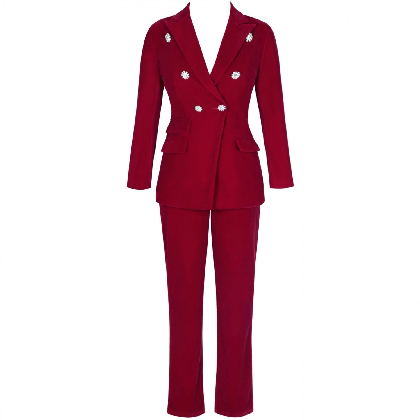 V Neck Long Sleeve Metal Studded Bodycon Suit FSY006 11 in wolddress