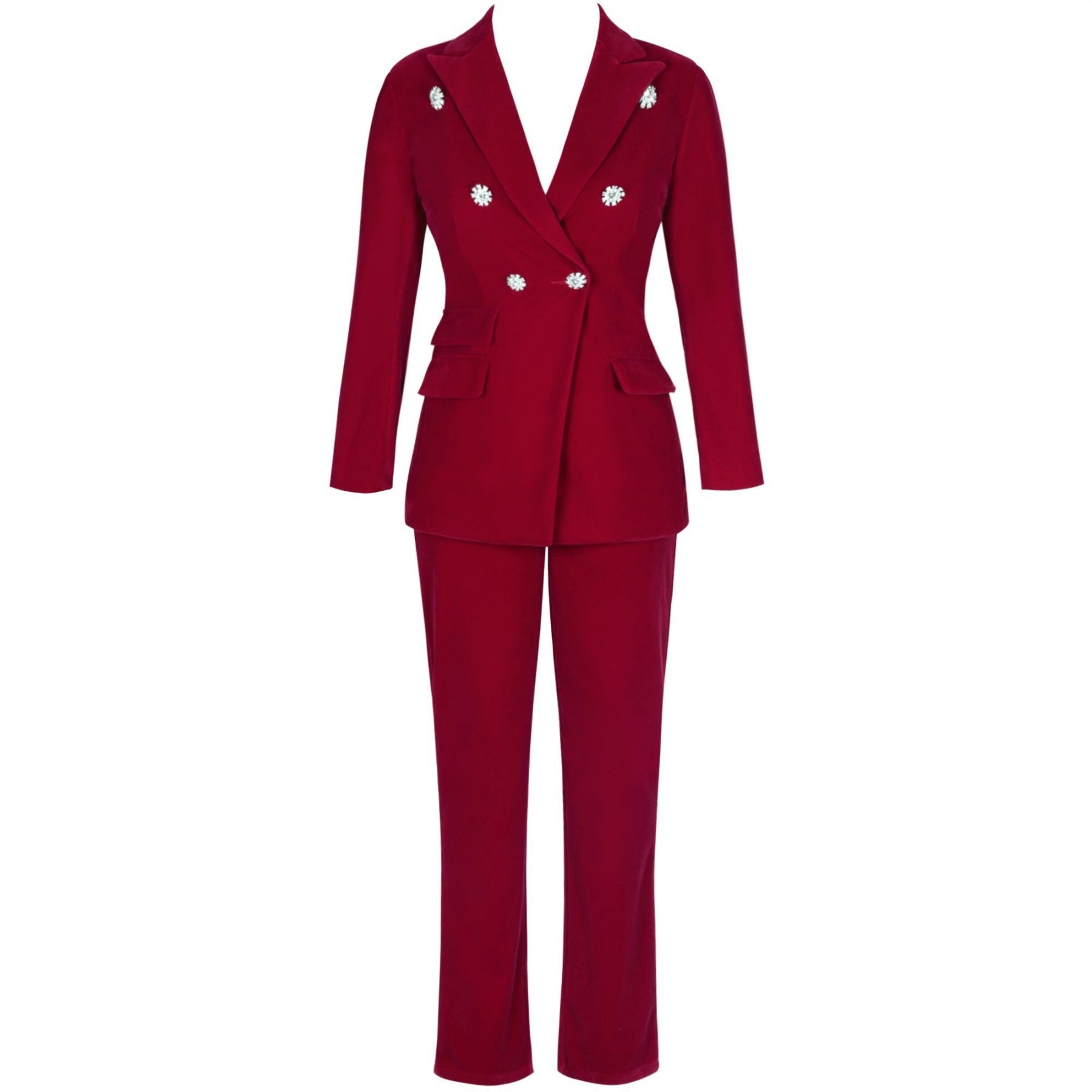 V Neck Long Sleeve Metal Studded Bodycon Suit FSY006 11 in wolddress