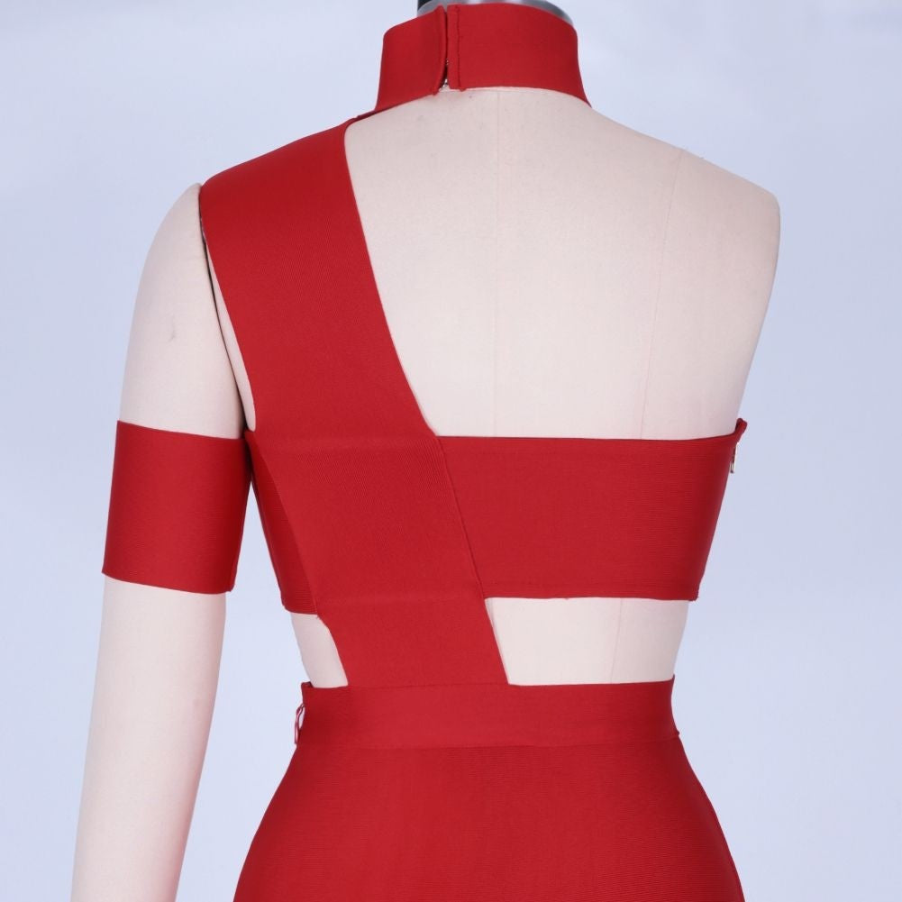 Halter Sleeveless Cut out Midi Bandage Dress SP015 14 in wolddress