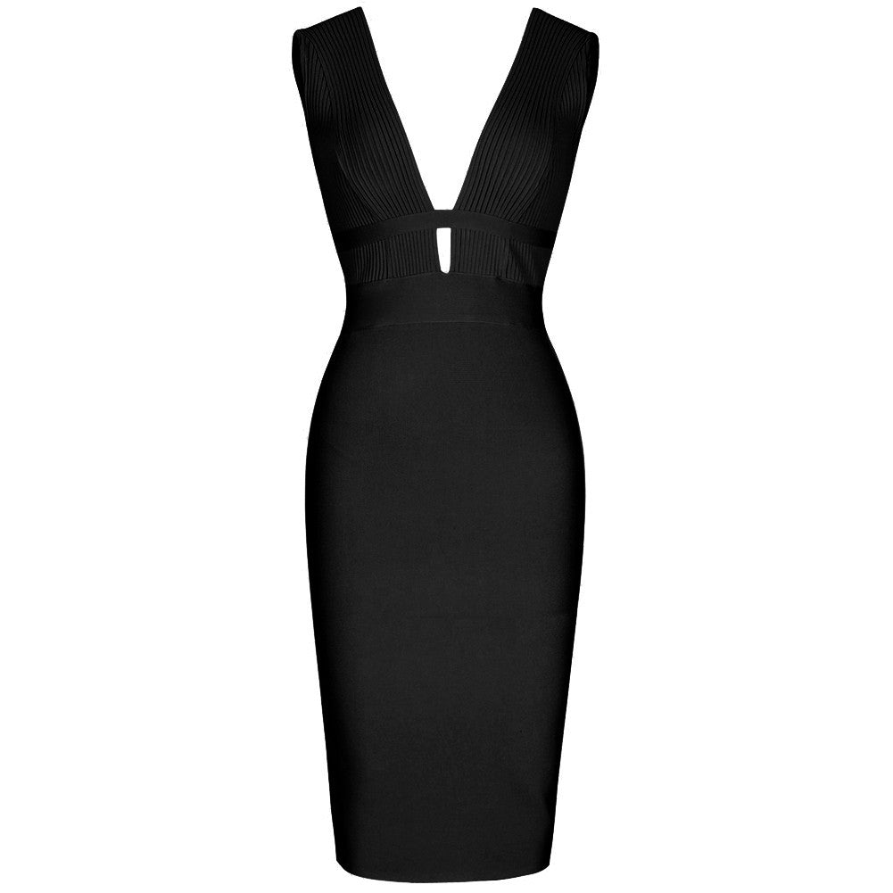 V Neck Sleeveless Hollow Out Mini Bandage Dress PF19056 49 in wolddress