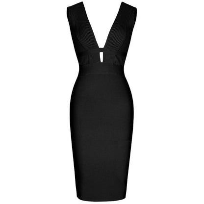 V Neck Sleeveless Hollow Out Mini Bandage Dress PF19056 49 in wolddress