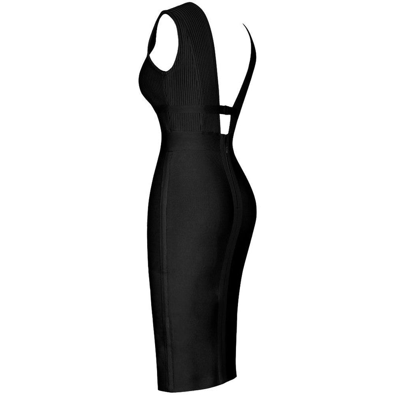 V Neck Sleeveless Hollow Out Mini Bandage Dress PF19056 50 in wolddress