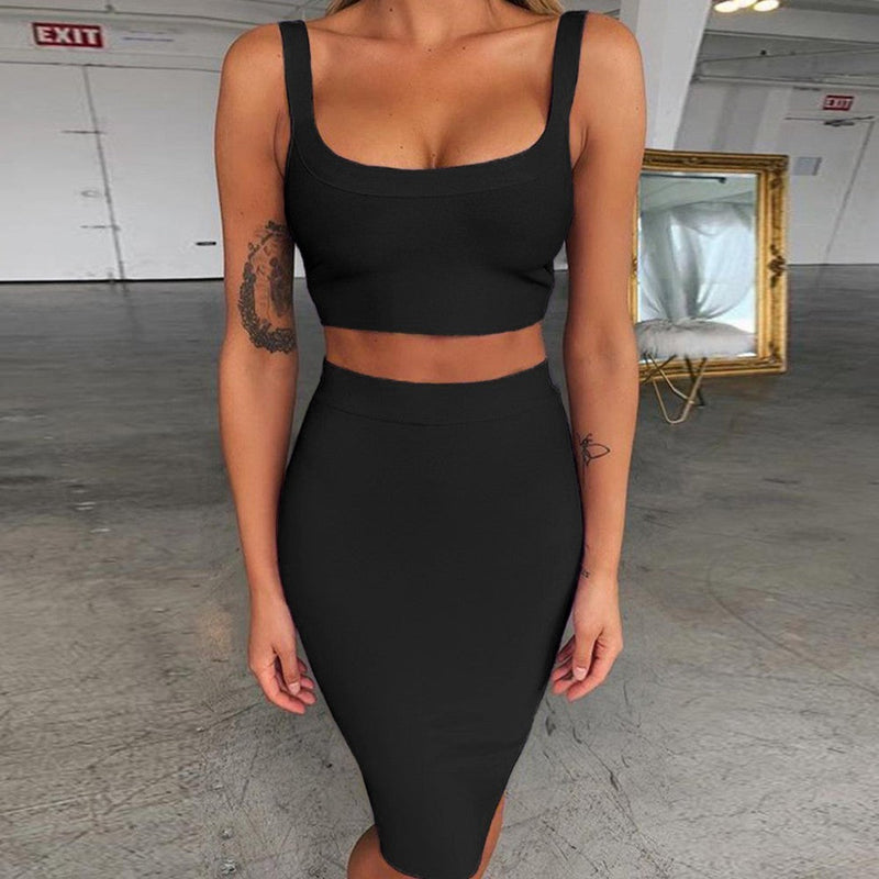 Strappy Sleeveless 2 Piece Over Knee Bandage Set PP19058 67 in wolddress