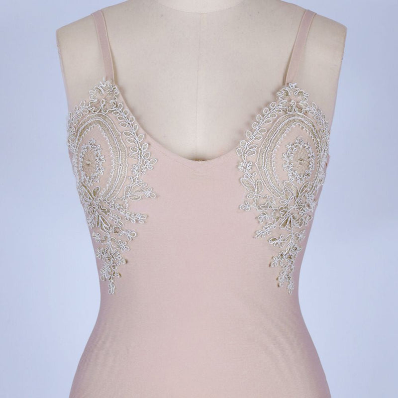 Strappy Sleeveless Embroidered Mini Bandage Dress PS19112 15 in wolddress