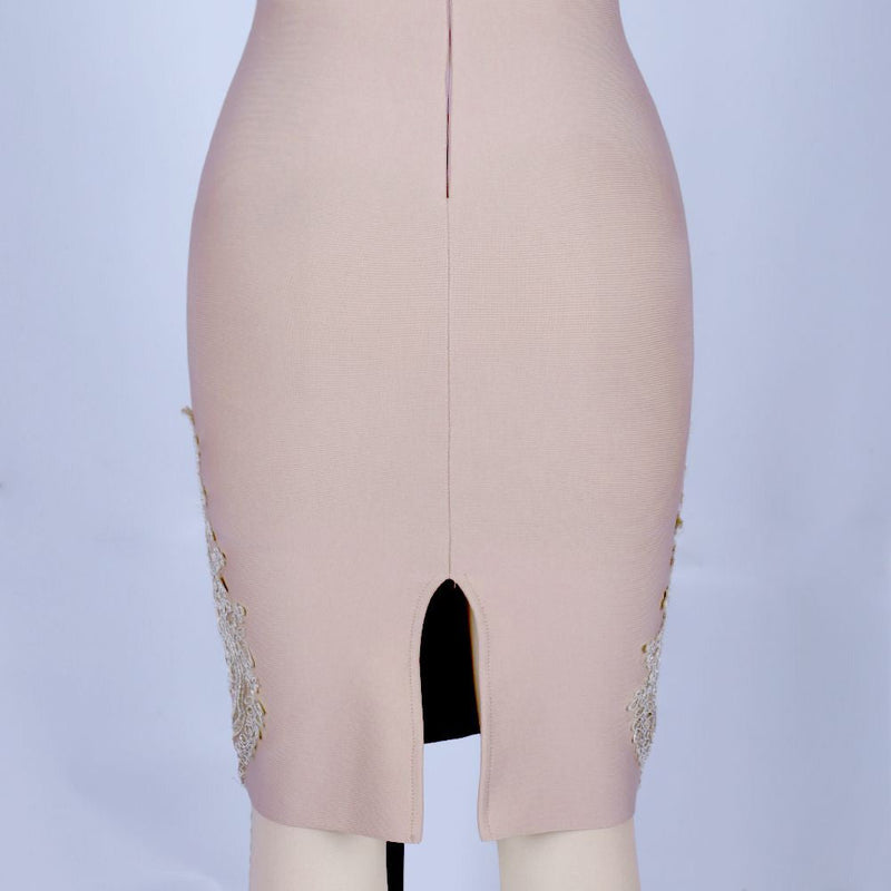 Strappy Sleeveless Embroidered Mini Bandage Dress PS19112 18 in wolddress