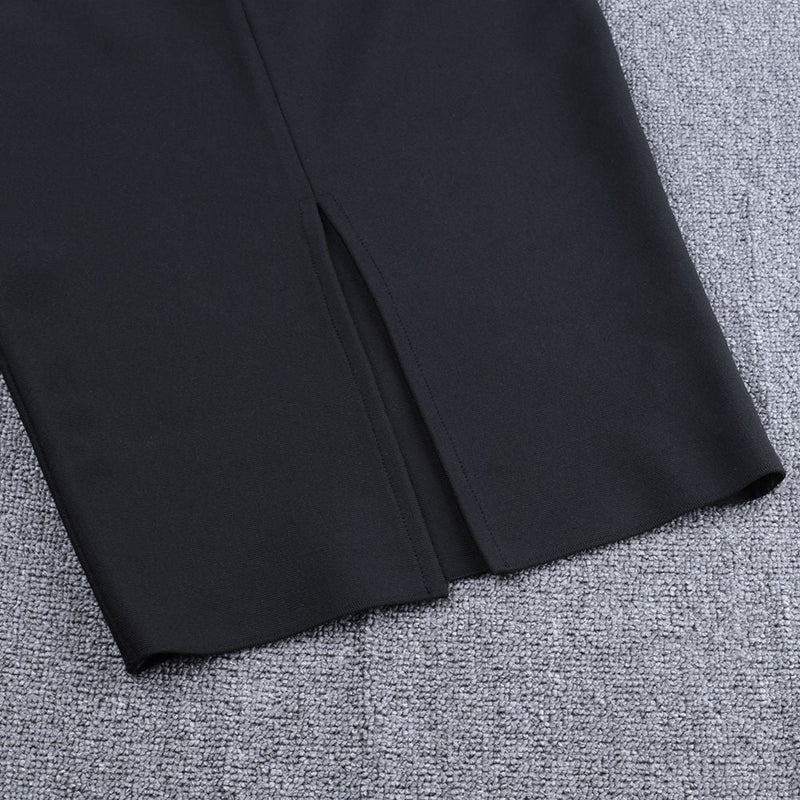 One Shoulder Short Sleeve Asymmetrical Over Knee Bandage Dress PZ19198 28 in wolddress
