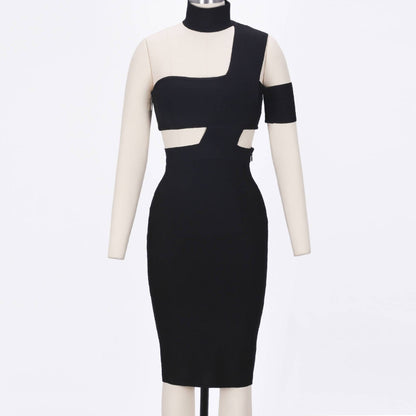 Halter Sleeveless Cut out Midi Bandage Dress SP015 4 in wolddress