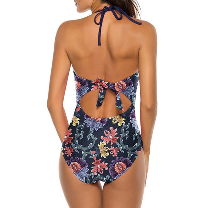 Halter Sleeveless Stretchy Bodycon Swimsuit YS20001 20 in wolddress