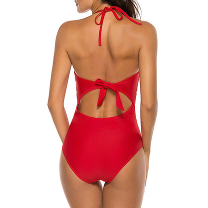 Halter Sleeveless Stretchy Bodycon Swimsuit YS20001 14 in wolddress
