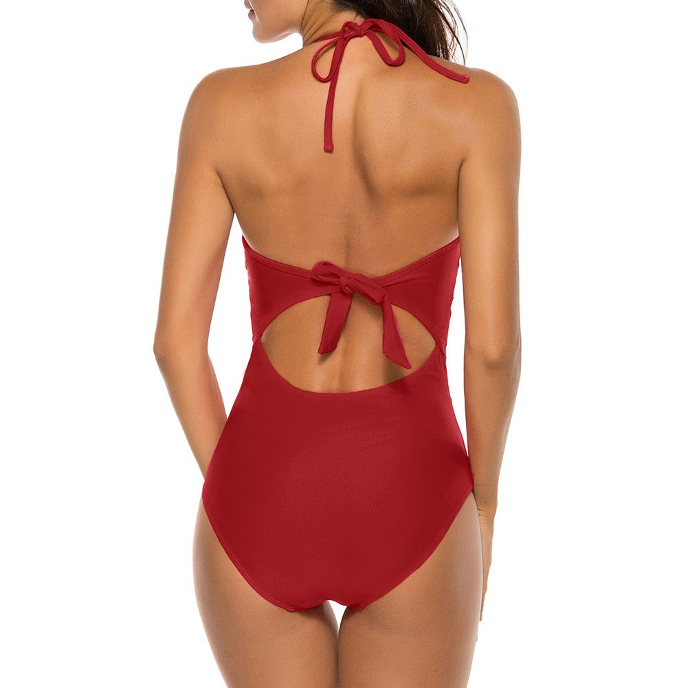 Halter Sleeveless Stretchy Bodycon Swimsuit YS20001 4 in wolddress