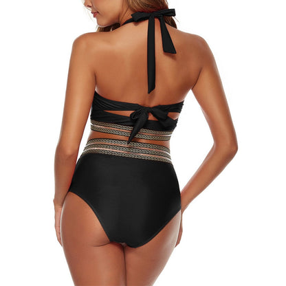 Halter Sleeveless 2 piece Bodycon Swimsuit YS20016 5 in wolddress